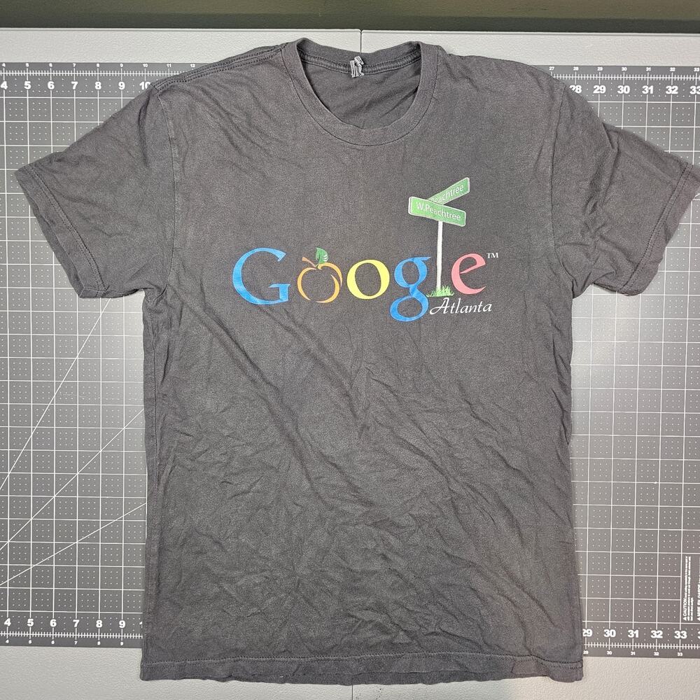 Google Atlanta Tshirt Medium Gray Employee Tech Streetwear Nerdcore Cyber
